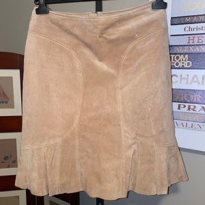 Moda International suede leather skirt